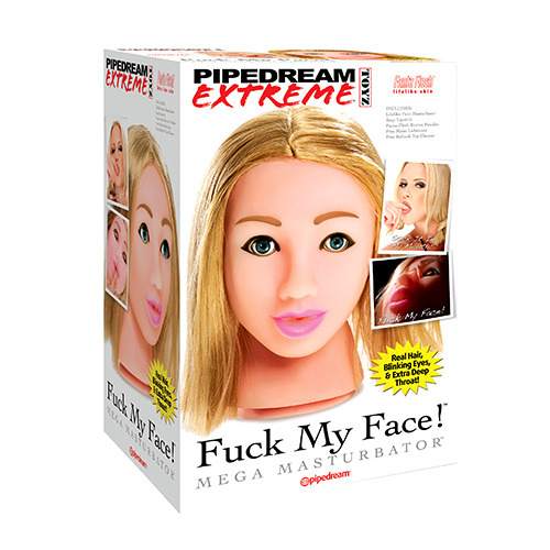 Pipedream Extreme Toyz Fuck My Face Mega Masturbator - Blonde - Flesh - Diameter (cm) 